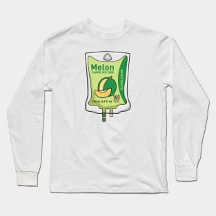 Aesthetic Korean Melon Milk IV Bag for medical and nursing students, nurses, doctors, and health workers who love milk Long Sleeve T-Shirt